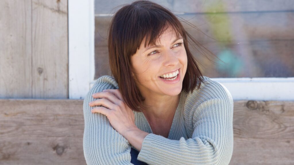 woman smiling